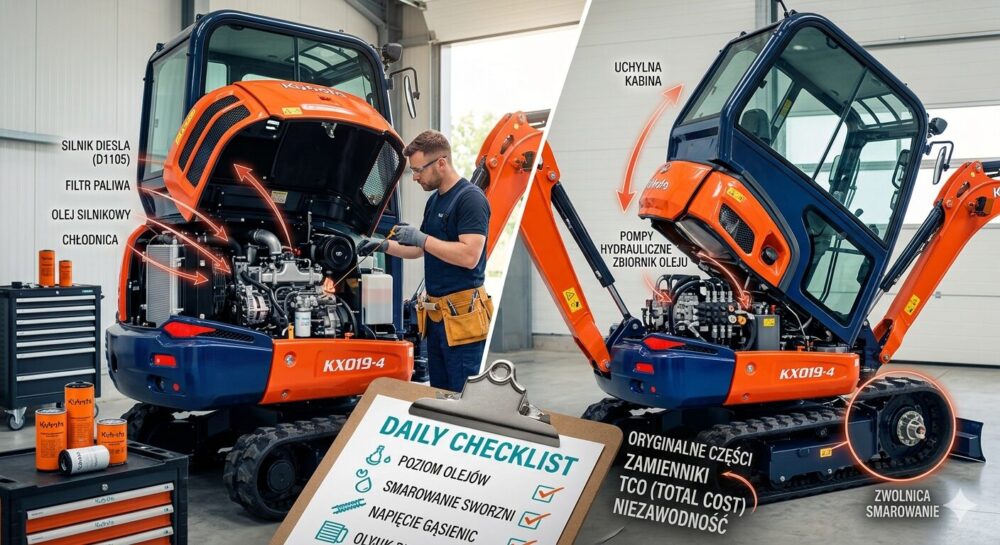 Serwis i eksploatacja – Jak dbać o japońskie serce minikoparki Kubota, by pracowała 10 000 motogodzin?