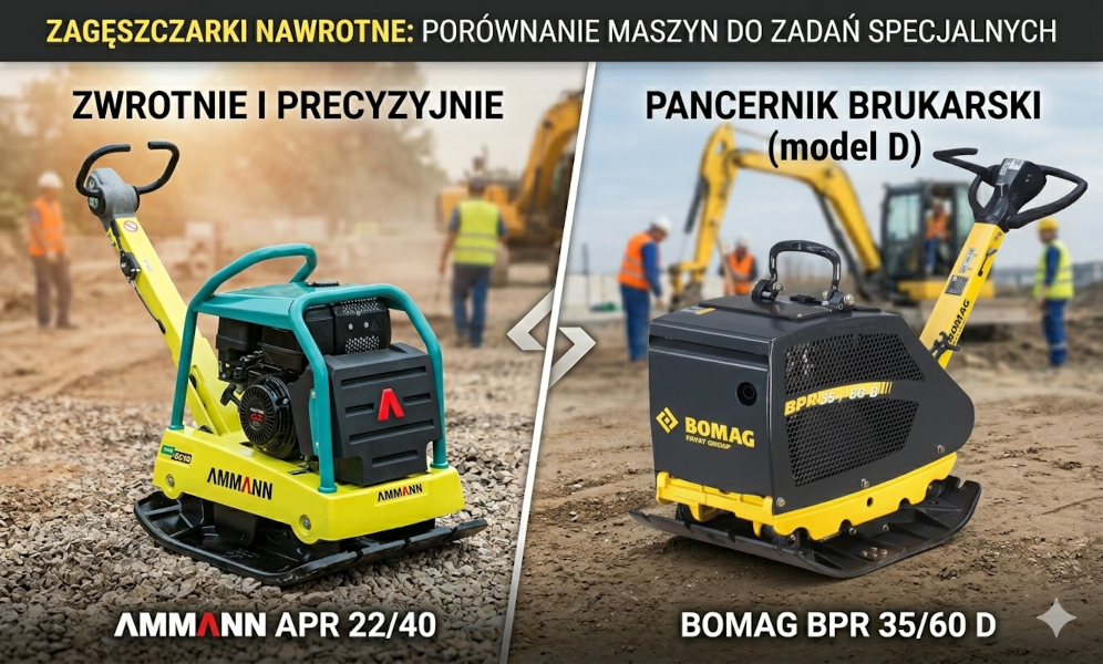 Bomag BPR 35/60 vs Ammann APR 22/40 – Dwóch tytanów pod lupą